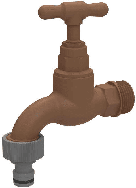 Water Tap Brown Plastic