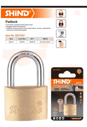 Shind-Thick Type Brass Padlock