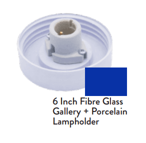 6" Fiber Glass Gallery with Porcelain Lamp Holder