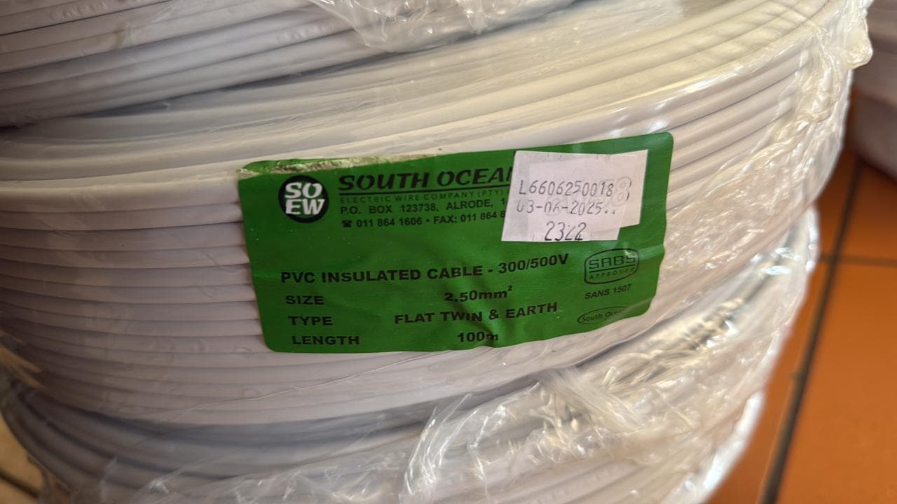 Suffix Flat wire twin earth 100m