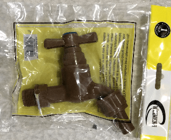 Water Tap Brown Plastic