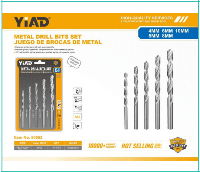 Yiad Metal Drill Bit 5 Pcs Set