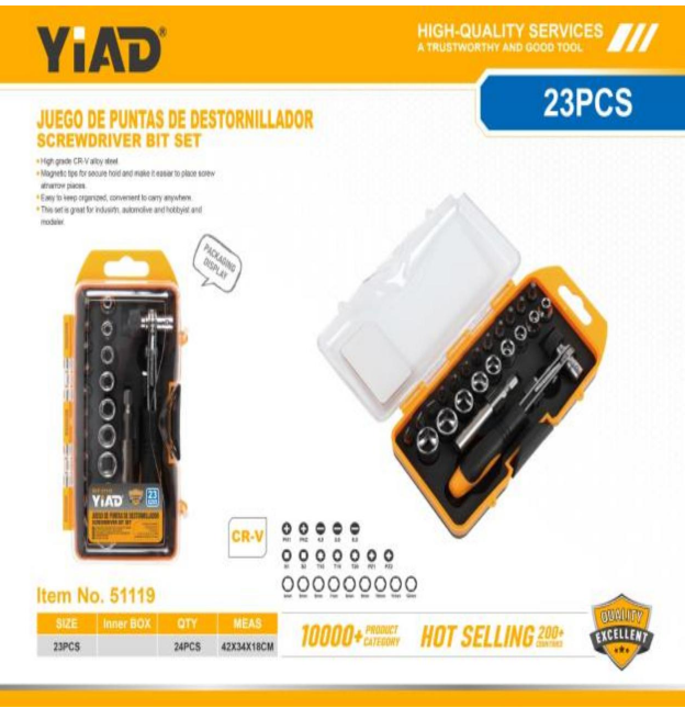 YIAD Screwdriver Bit Set 23 Piece