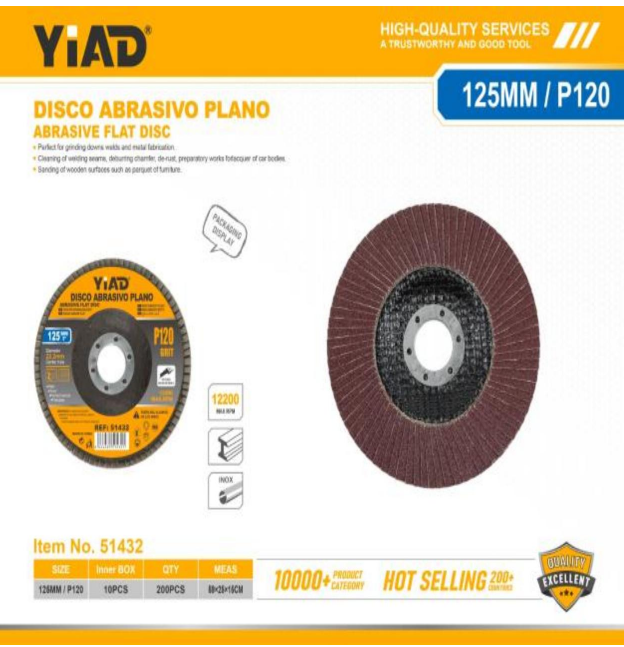 YIAD ABRASIVE FLAT DISC 125mm