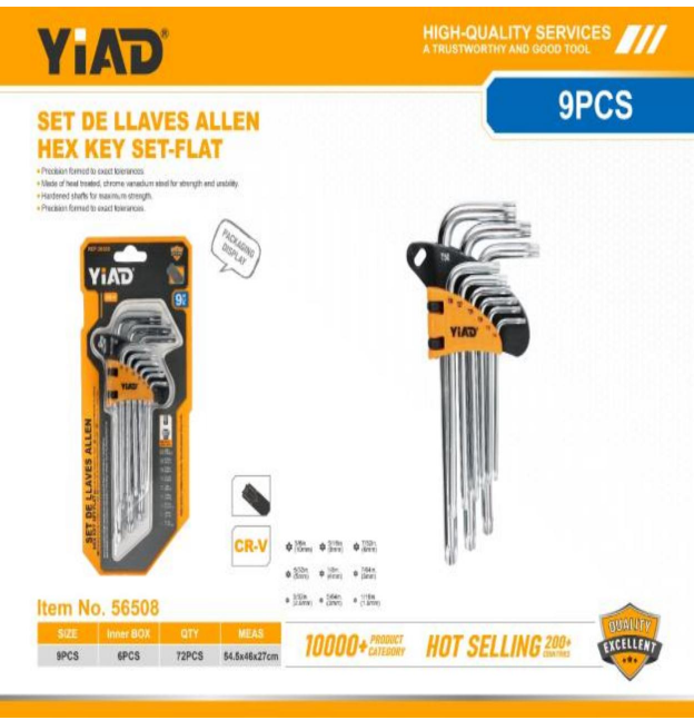 YIAD Hex Key Set-Flat