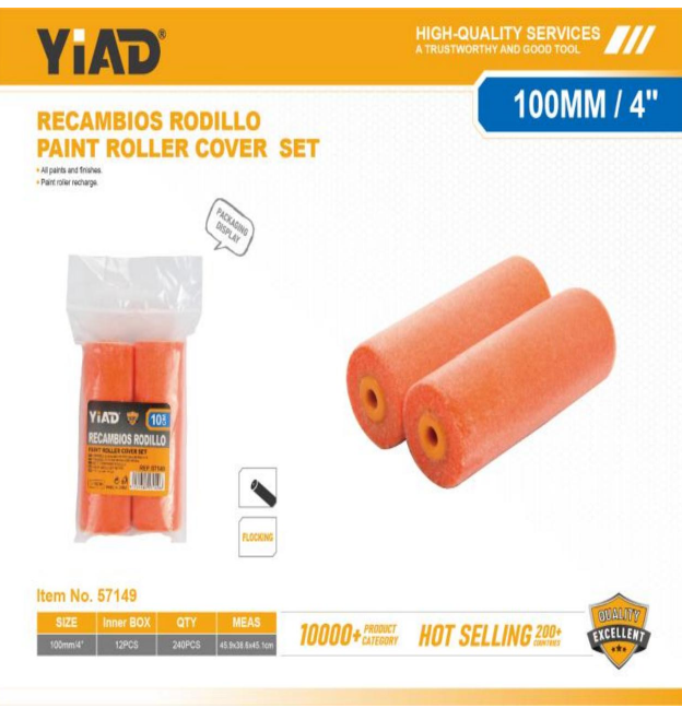 Yiad PAINT ROLLER COVER SET 100mm - 4"